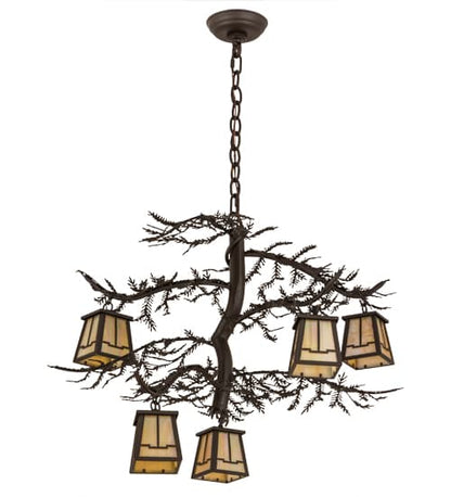 Pine Branch Valley View 5 Light 29" Wide Chandelier
