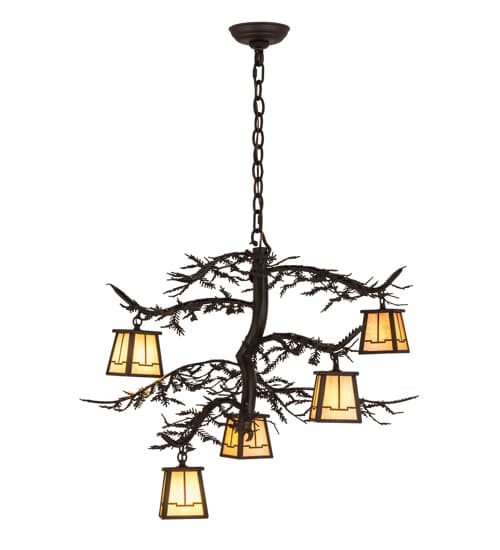 Pine Branch Valley View 5 Light 29" Wide Chandelier