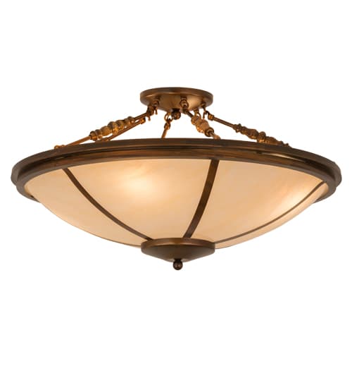Commerce 4 Light 31" Wide Semi-Flush Bowl Ceiling Fixture - Vintage Copper Finish
