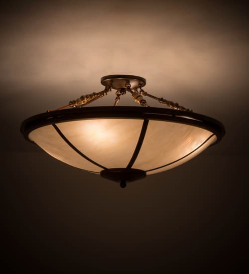 Commerce 4 Light 31" Wide Semi-Flush Bowl Ceiling Fixture - Vintage Copper Finish