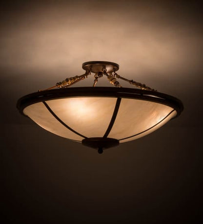 Commerce 4 Light 31" Wide Semi-Flush Bowl Ceiling Fixture - Vintage Copper Finish