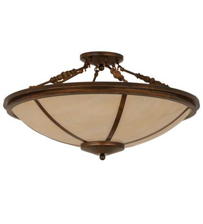 Commerce 4 Light 31" Wide Semi-Flush Bowl Ceiling Fixture - Vintage Copper Finish