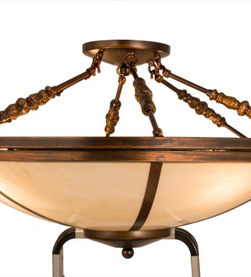 Commerce 4 Light 31" Wide Semi-Flush Bowl Ceiling Fixture - Vintage Copper Finish