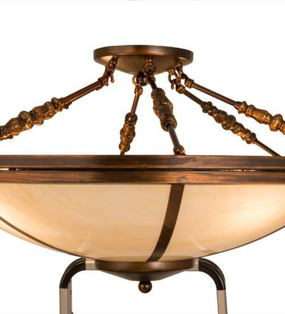 Commerce 4 Light 31" Wide Semi-Flush Bowl Ceiling Fixture - Vintage Copper Finish