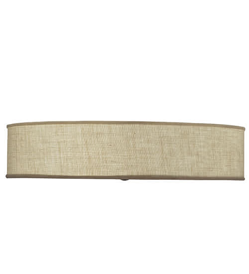 Cilindro 3 Light 36" Wide Semi-Flush Drum Ceiling Fixture with Off-White Shade - Nickel Finish