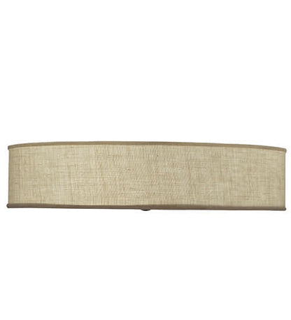Cilindro 3 Light 36" Wide Semi-Flush Drum Ceiling Fixture with Off-White Shade - Nickel Finish