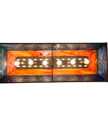 Bear at Lake 6 Light 17" Wide Linear Pendant
