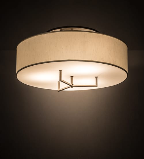 Cilindro 3 Light 30" Wide Flush Mount Drum Ceiling Fixture