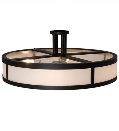 Smythe Craftsman 4 Light 30" Wide Semi-Flush Drum Ceiling Fixture
