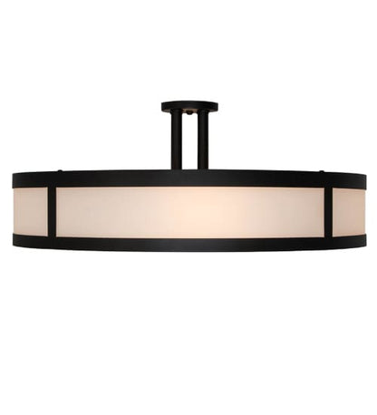 Smythe Craftsman 4 Light 30" Wide Semi-Flush Drum Ceiling Fixture