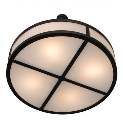 Smythe Craftsman 4 Light 30" Wide Semi-Flush Drum Ceiling Fixture