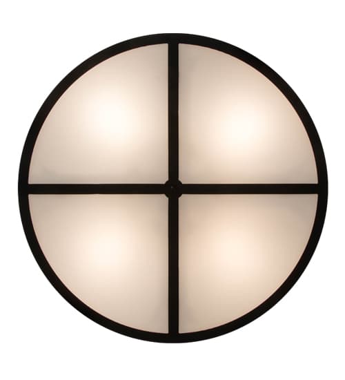 Smythe Craftsman 4 Light 30" Wide Semi-Flush Drum Ceiling Fixture