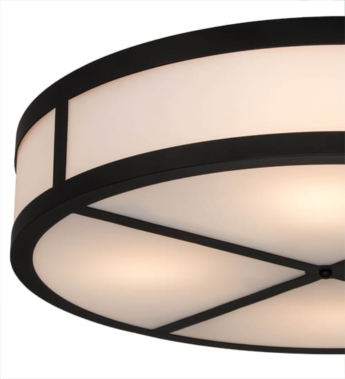 Smythe Craftsman 4 Light 30" Wide Semi-Flush Drum Ceiling Fixture