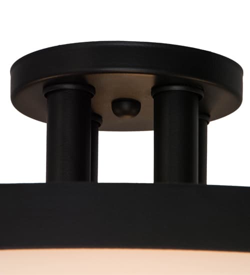 Smythe Craftsman 4 Light 30" Wide Semi-Flush Drum Ceiling Fixture
