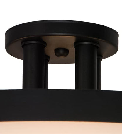 Smythe Craftsman 4 Light 30" Wide Semi-Flush Drum Ceiling Fixture
