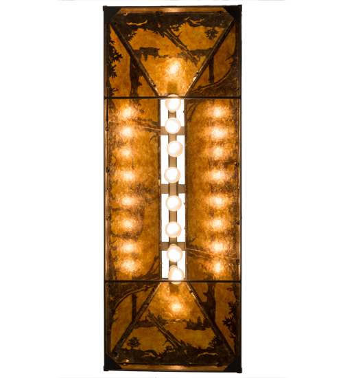 Moose and Black Bear 9 Light 18" Wide Linear Pendant