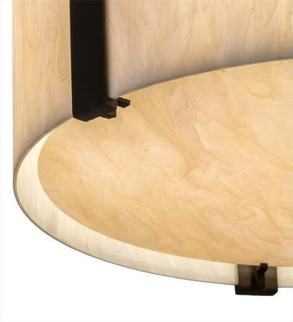 Cilindro 4 Light 18" Wide Semi-Flush Cylinder Ceiling Fixture - Oil Rubbed Bronze Finish