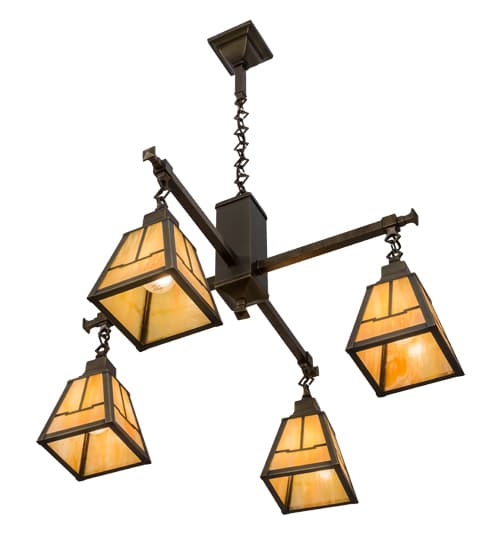 Valley View Mission 4 Light 30" Wide Pendant