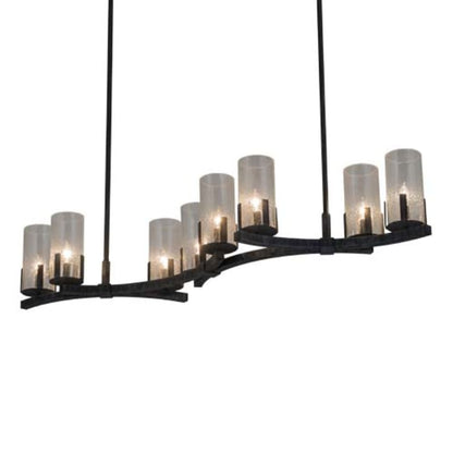 Meyda Tiffany Long Cero 8 Light 53" Wide Linear Chandelier