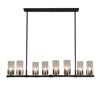 Meyda Tiffany Long Cero 8 Light 53" Wide Linear Chandelier