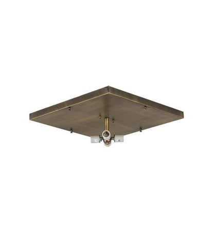 Hyde Park Double Bar Mission 4 Light 29" Wide Flush Mount Square Ceiling Fixture