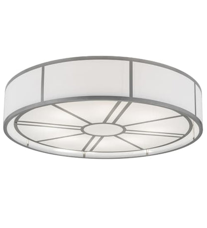 Cilindro Milwaukee 8 Light 72" Wide Semi-Flush Drum Ceiling Fixture
