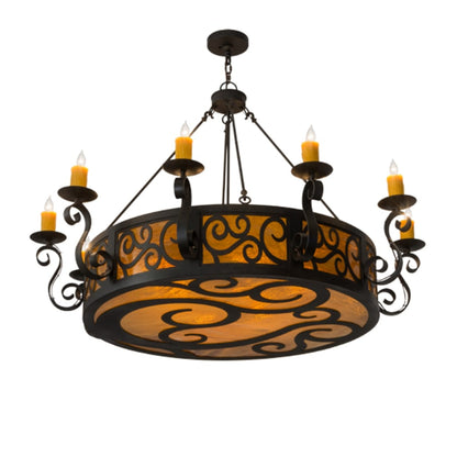 Meyda Tiffany Delano 10 Light 6" Wide Taper Candle Style Chandelier
