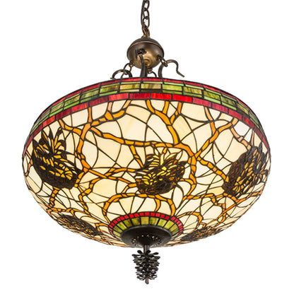 Meyda Tiffany Pinecone 4 Light 24" Wide Pendant