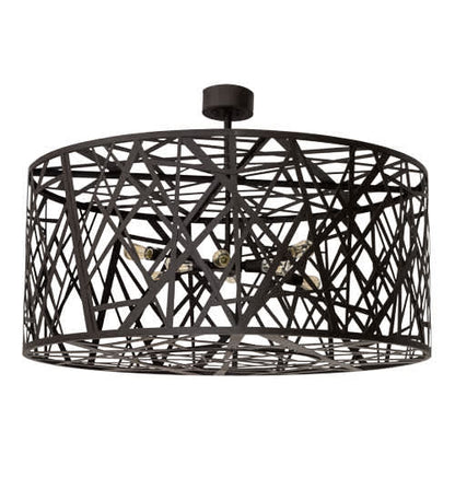 Birds Nest 8 Light 54" Wide Semi-Flush Drum Ceiling Fixture