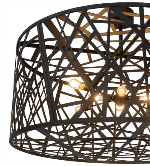 Birds Nest 8 Light 54" Wide Semi-Flush Drum Ceiling Fixture