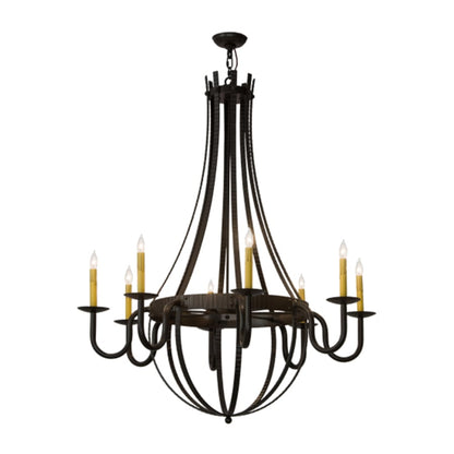Meyda Tiffany Barrel Stave Metallo 8 Light 42" Wide Taper Candle Style Chandelier