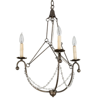 Meyda Tiffany Kaitlynn 3 Light 22" Wide Beaded Candle Style Chandelier