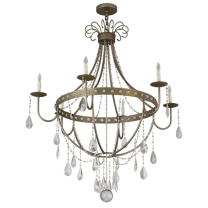 Meyda Tiffany Azaleia 6 Light 42" Wide Crystal Candle Style Chandelier