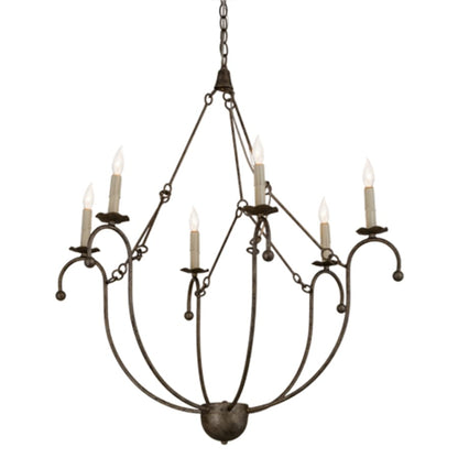 Meyda Tiffany Vienna 6 Light 32" Wide Taper Candle Style Chandelier