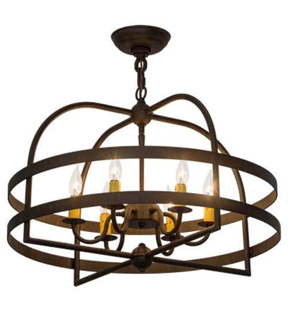 Aldari 6 Light 22" Wide Taper Candle Style Chandelier