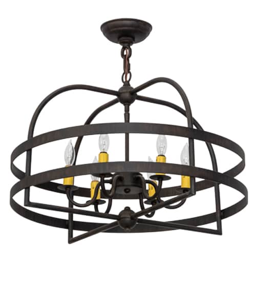 Aldari 6 Light 22" Wide Taper Candle Style Chandelier