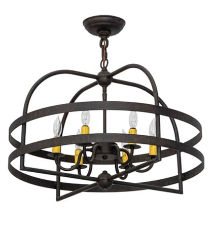Aldari 6 Light 22" Wide Taper Candle Style Chandelier