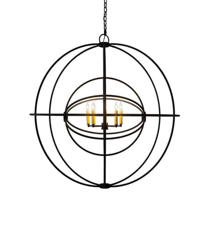 Atom Enerjisi 8 Light 43" Wide Taper Candle Globe Chandelier