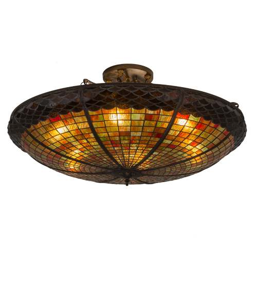 Acorn 6 Light 36" Wide Semi-Flush Bowl Ceiling Fixture