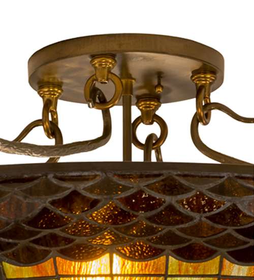 Acorn 6 Light 36" Wide Semi-Flush Bowl Ceiling Fixture