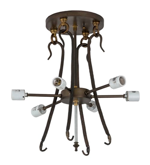 Acorn 6 Light 36" Wide Semi-Flush Bowl Ceiling Fixture