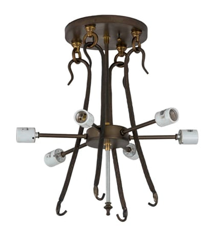 Acorn 6 Light 36" Wide Semi-Flush Bowl Ceiling Fixture
