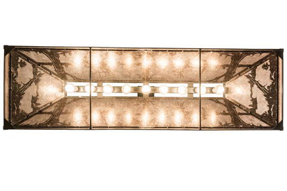 Elk and Deer at Lake 9 Light 18" Wide Linear Pendant