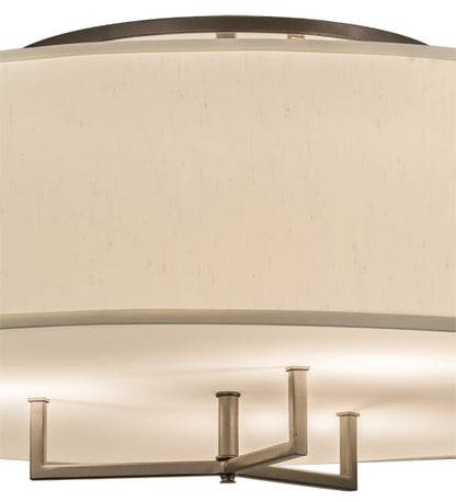 Cilindro Bahn 4 Light 36" Wide Semi-Flush Drum Ceiling Fixture