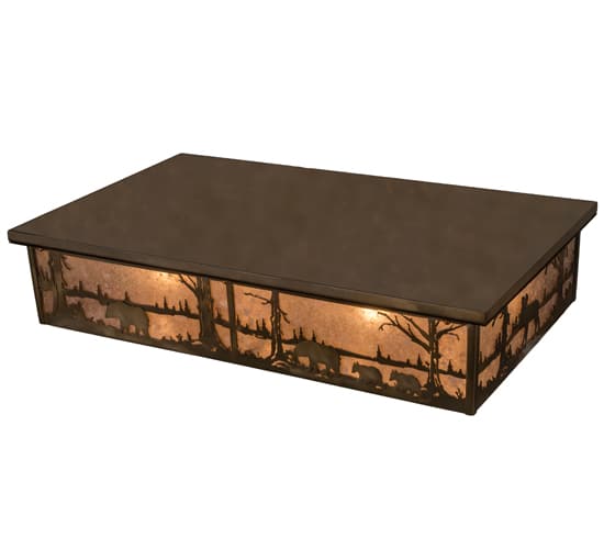 Bears and Moose at Lake 8 Light 35" Wide Flush Mount Ceiling Fixture