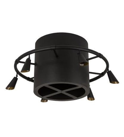 Column-Surround 6 Light 60" Wide Semi-Flush Ceiling Fixture