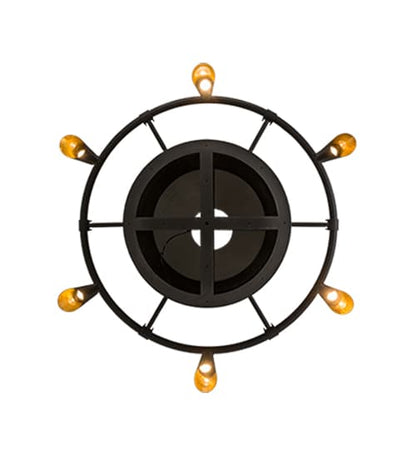 Column-Surround 6 Light 60" Wide Semi-Flush Ceiling Fixture