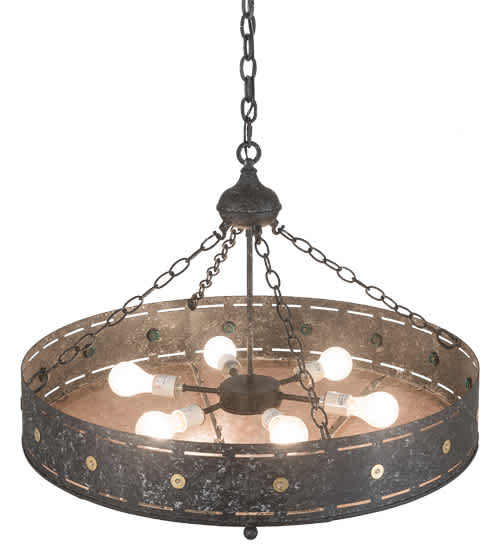 Craftsman 6 Light 30" Wide Pendant