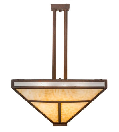 T Mission 8 Light 34" Wide Semi-Flush Ceiling Fixture - Rust Finish