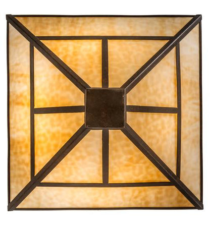 T Mission 8 Light 34" Wide Semi-Flush Ceiling Fixture - Rust Finish